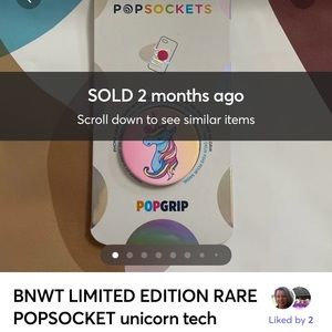 SOLD!!!! Mercari BNWT LIMITED EDITION RARE POPSOCKET unicorn tech accessories